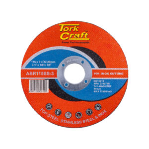 CUTTING DISC STAINLESS STEEL 115 x 3.0 x 22.22MM