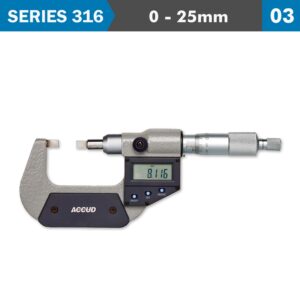 DIGITAL PROTRACTOR BLADE MICROMETER 0-25MM/0-1'