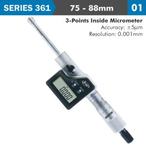 DIG. 3 POINTS INSIDE MICROMETER 75-88MM 0.005MM ACC. 0.001MM RES.