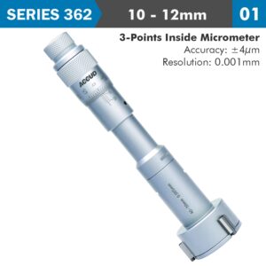 3 POINTS INSIDE MICROMETER 10-12MM 0.004MM ACC. 0.001MM GRAD.