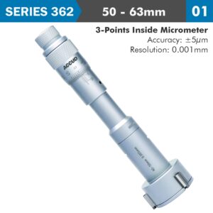 3 POINTS INSIDE MICROMETER 50-63MM 0.005MM ACC. 0.005MM GRAD.