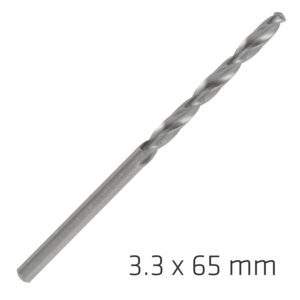 ALPEN PRO HSS 3.3MM DRILL DIN 338 RN 135 SPLIT POINT PLASTIC WALLET  (