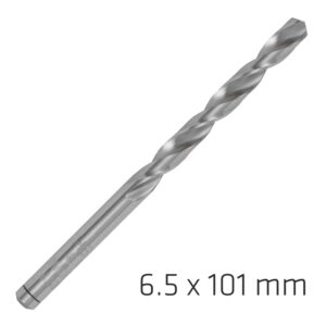 ALPEN PRO HSS 6.5MM DRILL DIN 338 RN 135 SPLIT POINT PLASTIC WALLET
