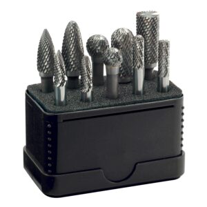 TUNGSTEN BURR SET 10PIECE 6MM SHANK