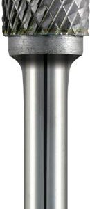 TC ROTARY BURR 6MM CYL CW FRONT CUT FOR HARD METALS
