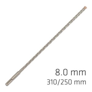 FORCE X 8.0 x 310/250 SDS-PLUS REBAR DRILL BIT X4 CUTTING EDGES