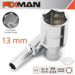 FIXMAN 1/2' DR DEEP SOCKET 13MM
