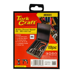 THREAD REPAIR KIT 19PC M5 X 0.8MM INTERNAL (METAL BOX)