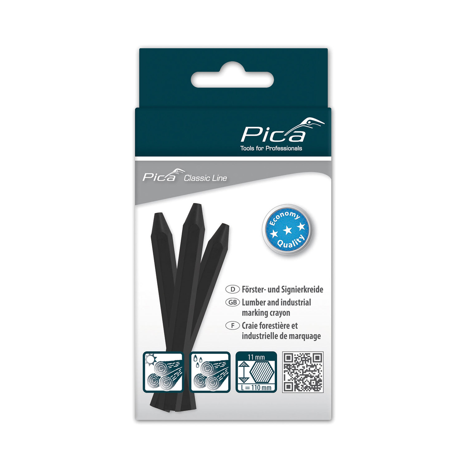 MARKING CRAYON ECO 11X110MM BLACK