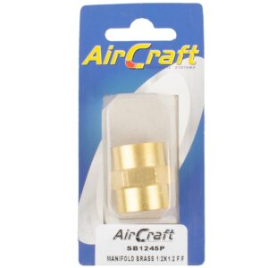 MANIFOLD BRASS 1/2X1/2 F/F 1PC PACK