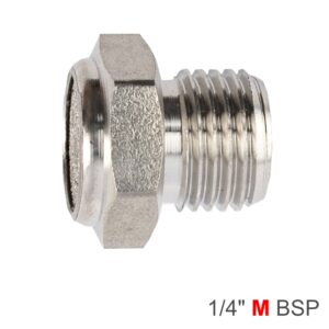 MUFFLER METAL FLAT 1/4' MALE