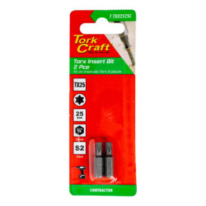 TORX TX 25 CLASSIC INSERT BIT 25MM 2PC CARDED