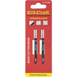 U-SHANK JIGSAW BLADE 12TPI WOOD 2MM 2PC