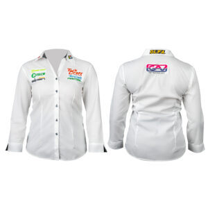 LADIES WHITE 3/4 SAGA BLOUSE 3X-LARGE