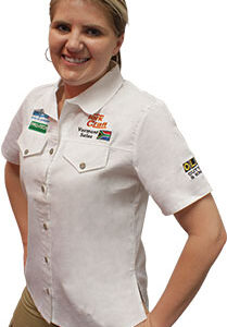 VERMONT LADIES COTTON SHIRT WHITE LARGE
