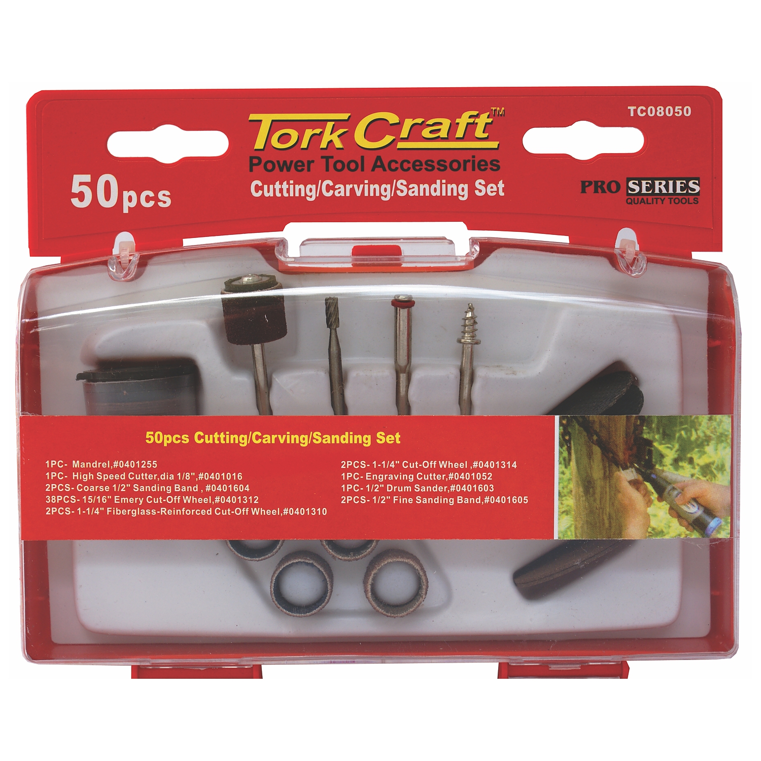 CUTTING CARVING SANDING SET 50 PCE MINI