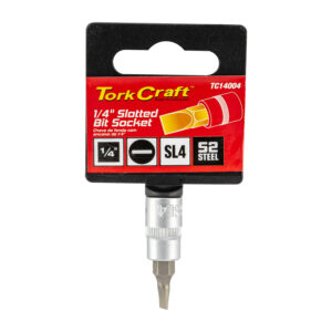 SOCKET BIT 1/4'DR SLOTTED SL4 S2 MATERIAL