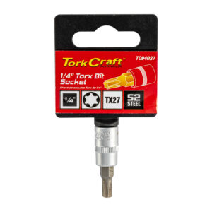 SOCKET BIT 1/4'DR TORX T27 S2 MATERIAL