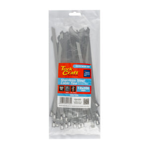 S/STEEL CABLE TIES SS304 7.9MM X 200MM NATURAL 50PC