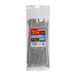 S/STEEL CABLE TIES SS304 7.9MM X 250MM NATURAL 50PC