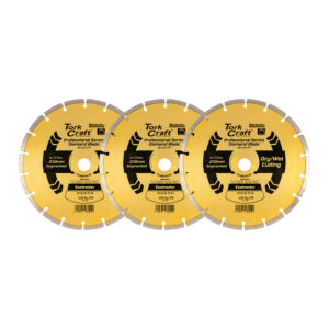 DIAMOND BLADE 230MM SEGMENTED PROFESIONAL BULK 3 PACK SHRINK