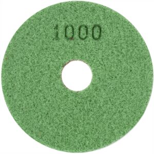 100MM DIAMOND WET POLISHING PAD 1000 GRIT DARK GREEN