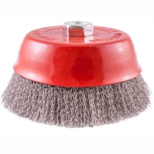 WIRE CUP BRUSH 150 X M14 CRIMPED STAINLESS STEEL TCW